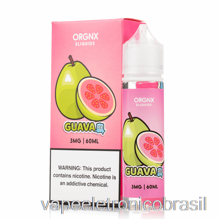 Vape Recarregável Goiaba Ice - Orgnx E-liquid - 60ml 6mg